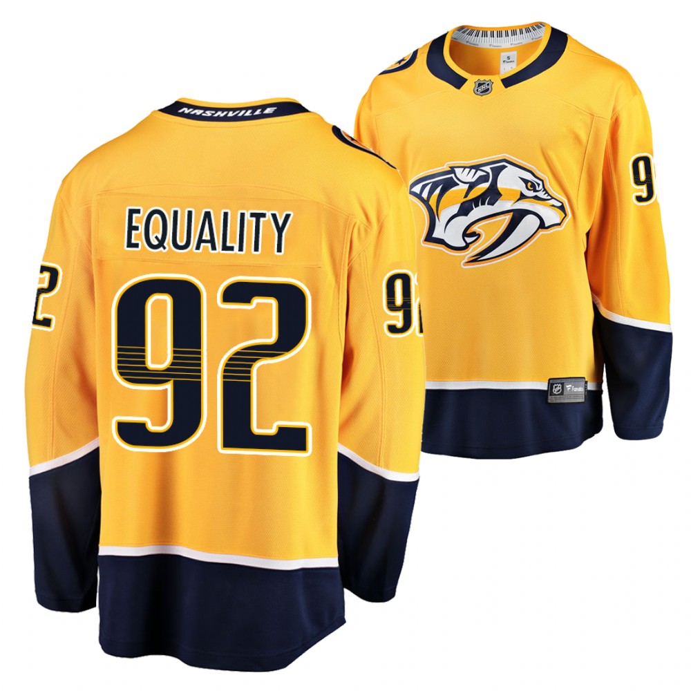 Ryan Johansen Predators Gold We Skate For Equality Home Jersey