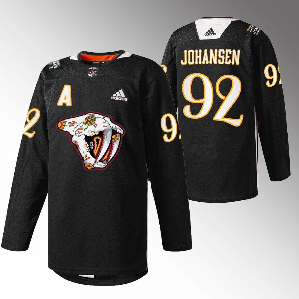 Ryan Johansen Predators Hispanic Heritage 2022 Jersey Black Warmup