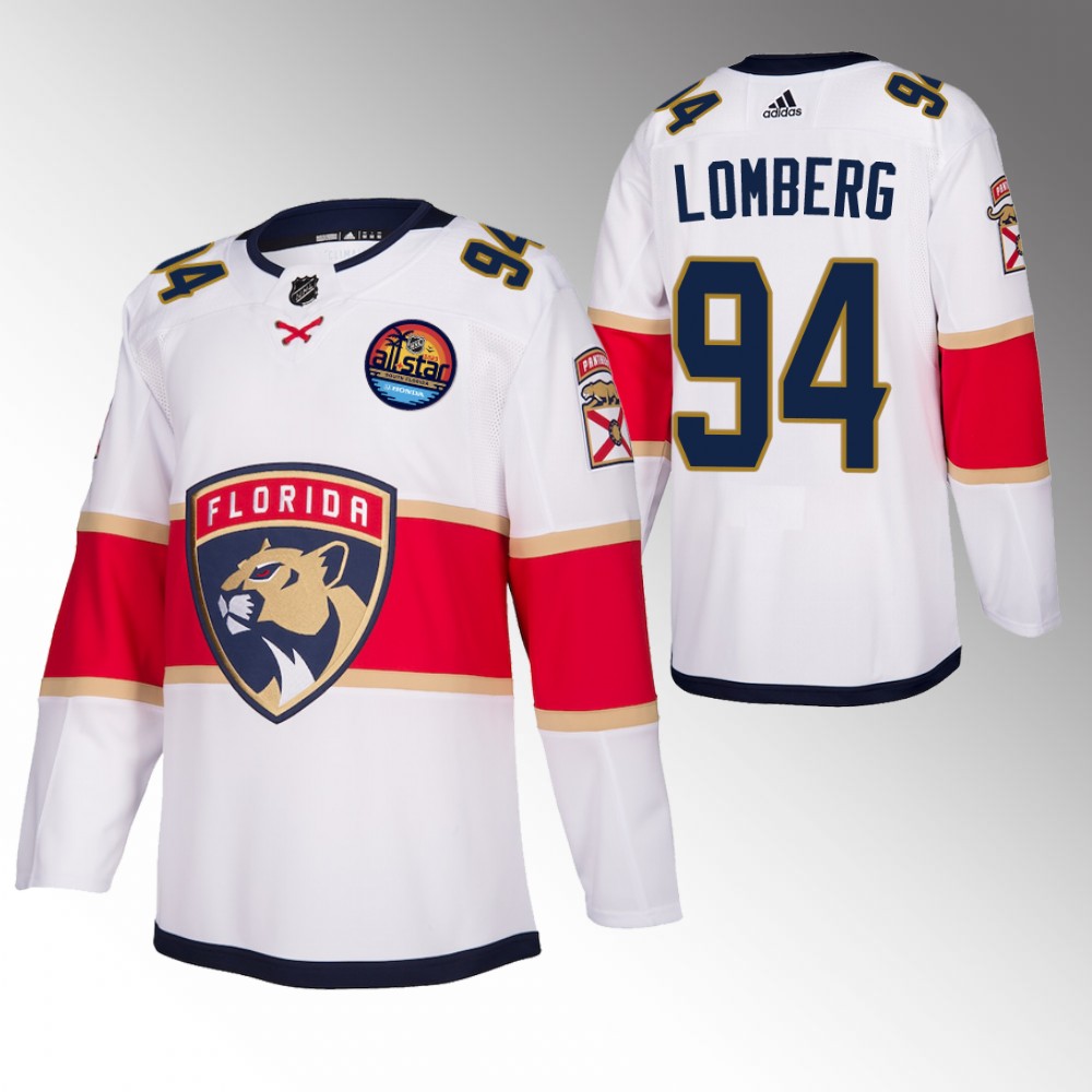 Ryan Lomberg 2023 All-Star Patch Florida Panthers White Away Authentic Jersey