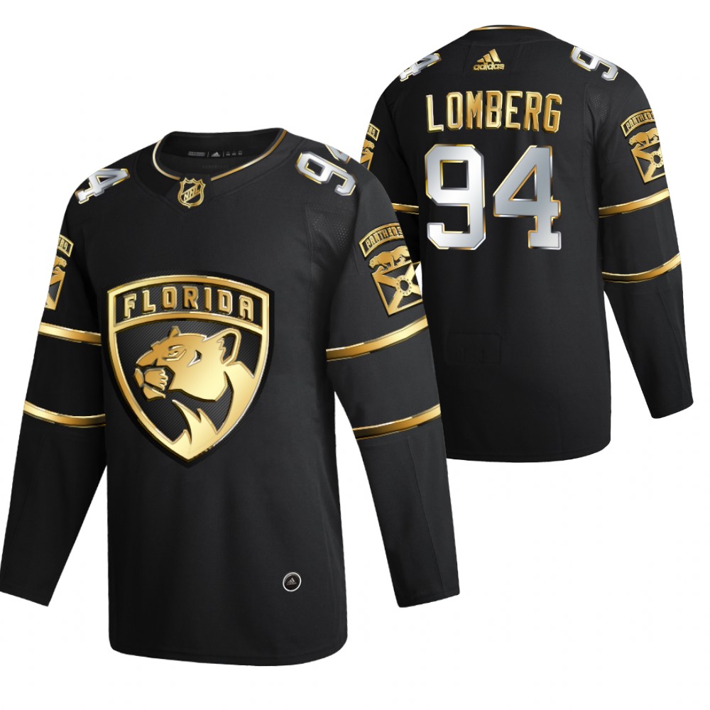 Ryan Lomberg Florida Panthers Black 2021 Golden Edition Jersey Limited Authentic