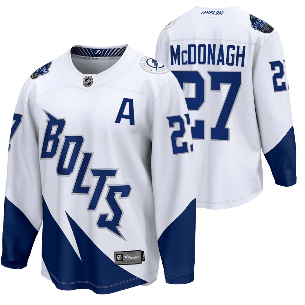 Ryan McDonagh Jersey Tampa Bay Lightning 2022 Stadium Series White Fanatics