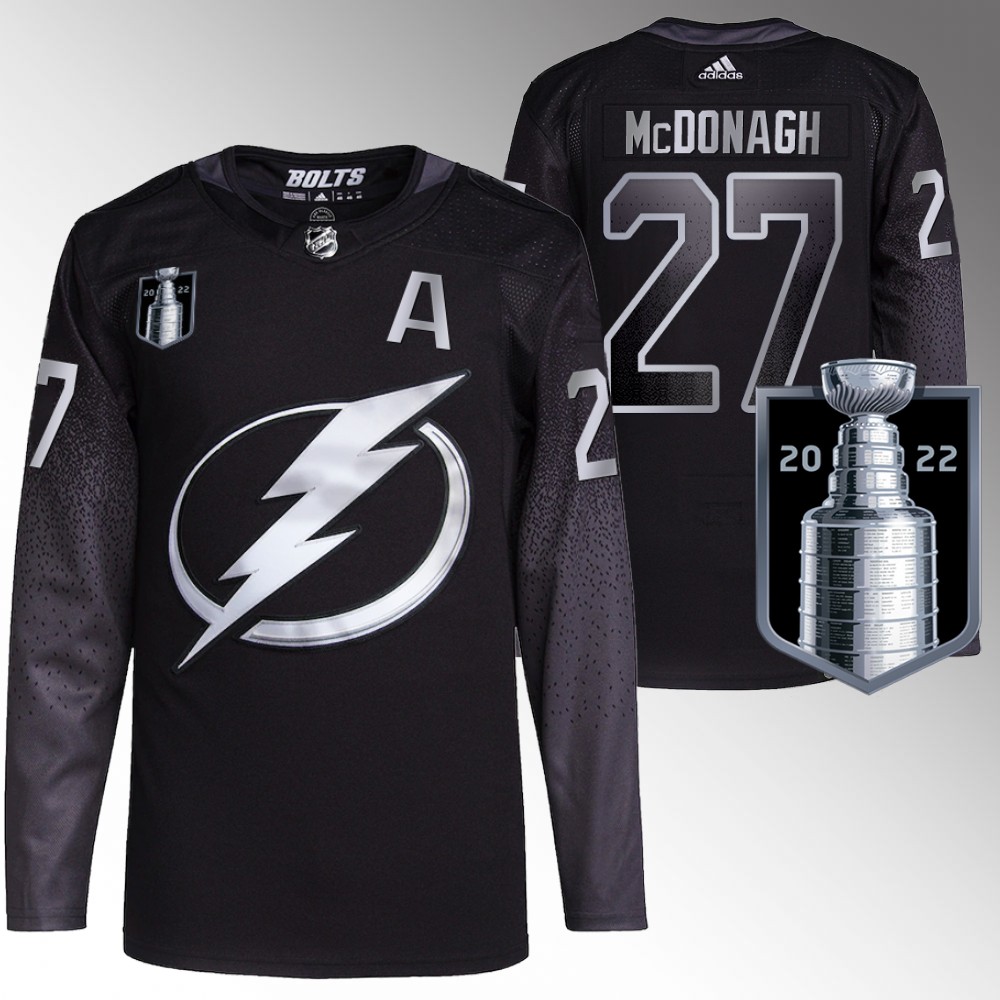 Ryan McDonagh Tampa Bay Lightning Black 2022 Eastern Conference Champs Alternate Jersey