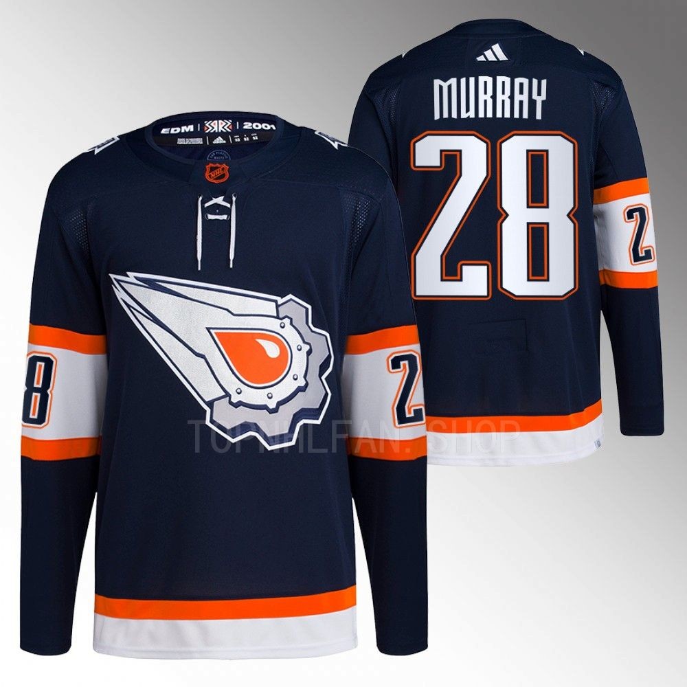 Ryan Murray 2022 Edmonton Oilers Navy Reverse Retro 2.0 Authentic Primegreen Jersey