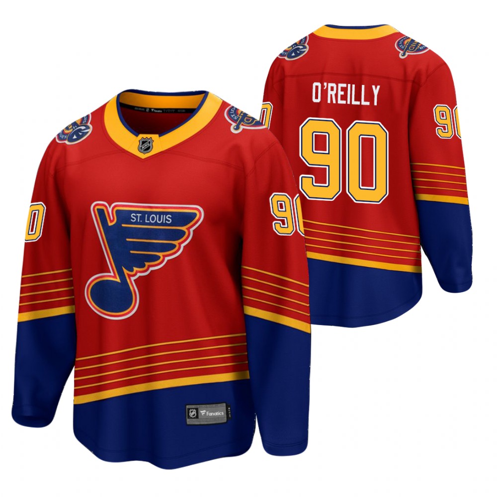 Ryan O'Reilly St. Louis Blues 2021 Reverse Retro Red Jersey Breakaway Player