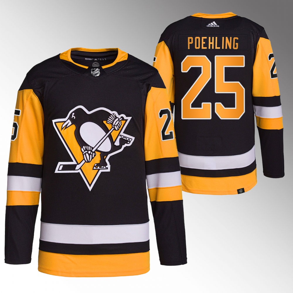 Ryan Poehling 2022 Pittsburgh Penguins Black Primegreen Authentic Home Jersey