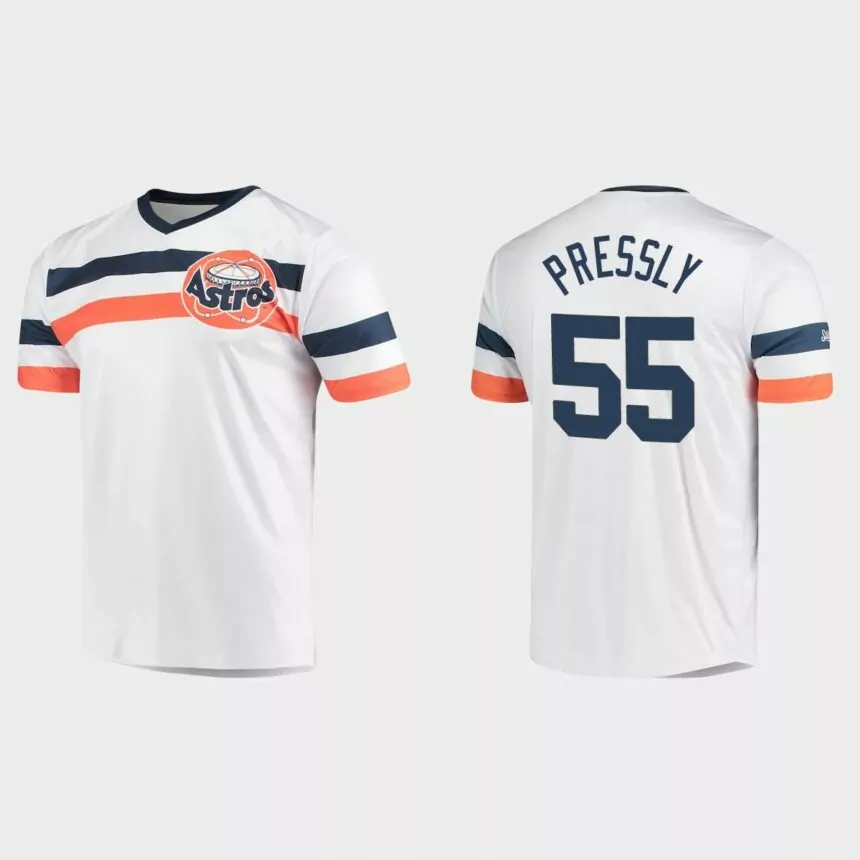 Ryan Pressly Houston Astros Cooperstown Collection V-Neck Jersey – White