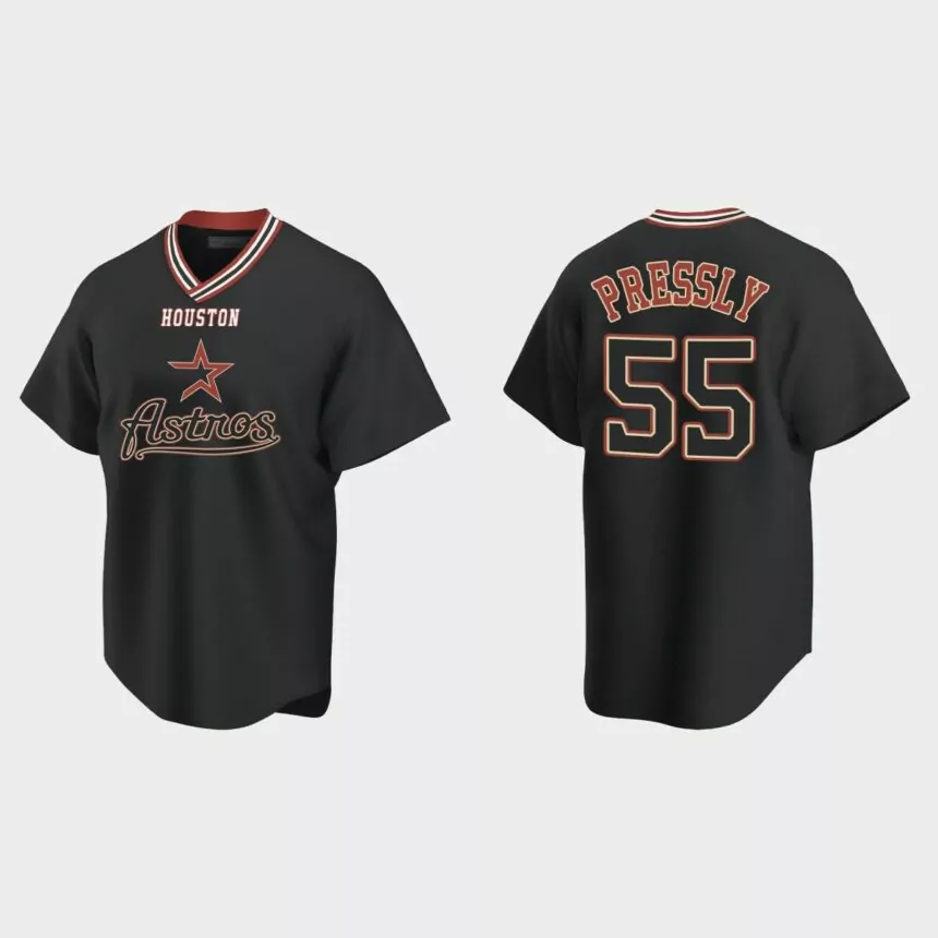 Ryan Pressly Houston Astros Vintage Replica Jersey – Black