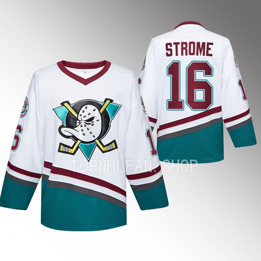 Ryan Strome Ducks Mighty Ducks Jersey White Hockey