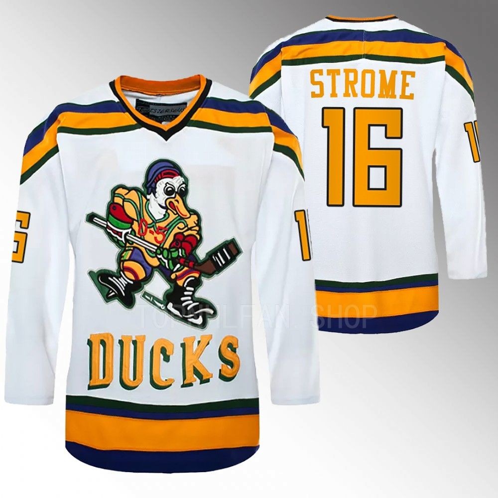 Ryan Strome Ducks The Mighty Ducks Jersey White ice Hockey
