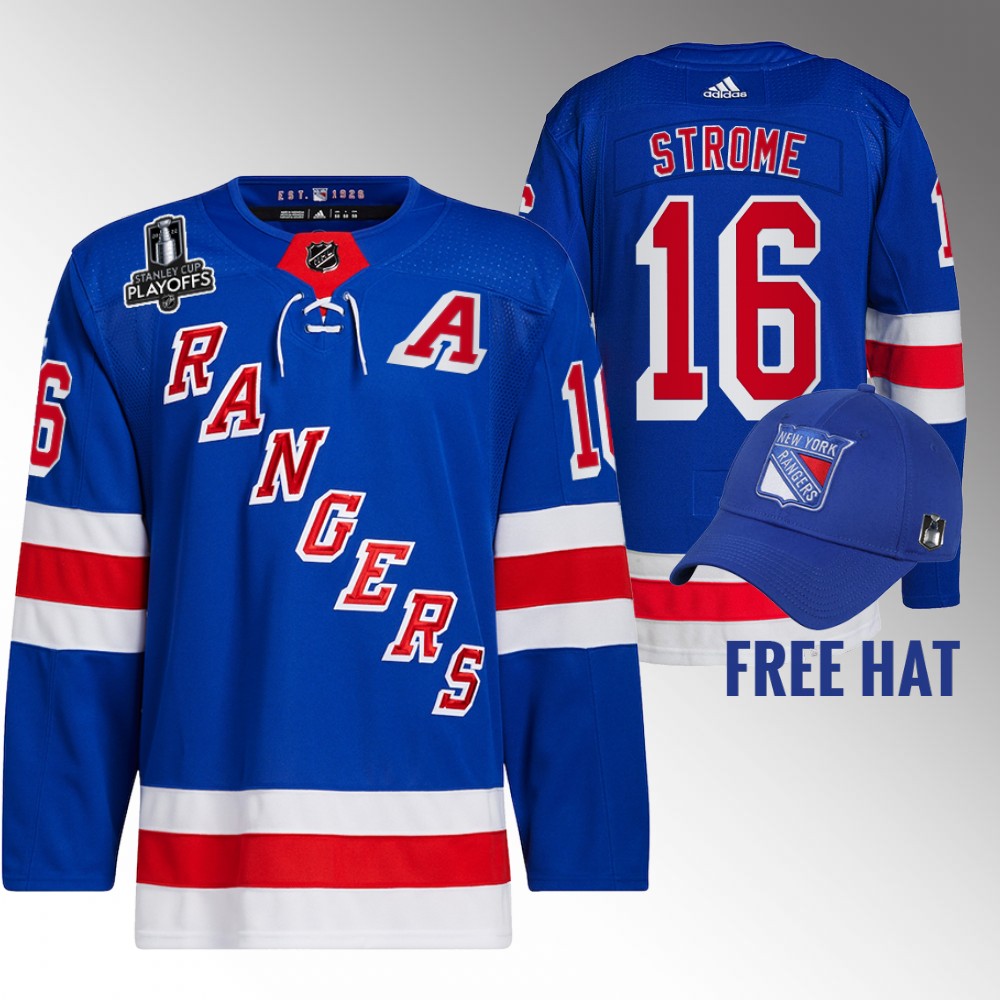 Ryan Strome New York Rangers Royal 2022 Metropolitan Division Champions Authentic Jersey