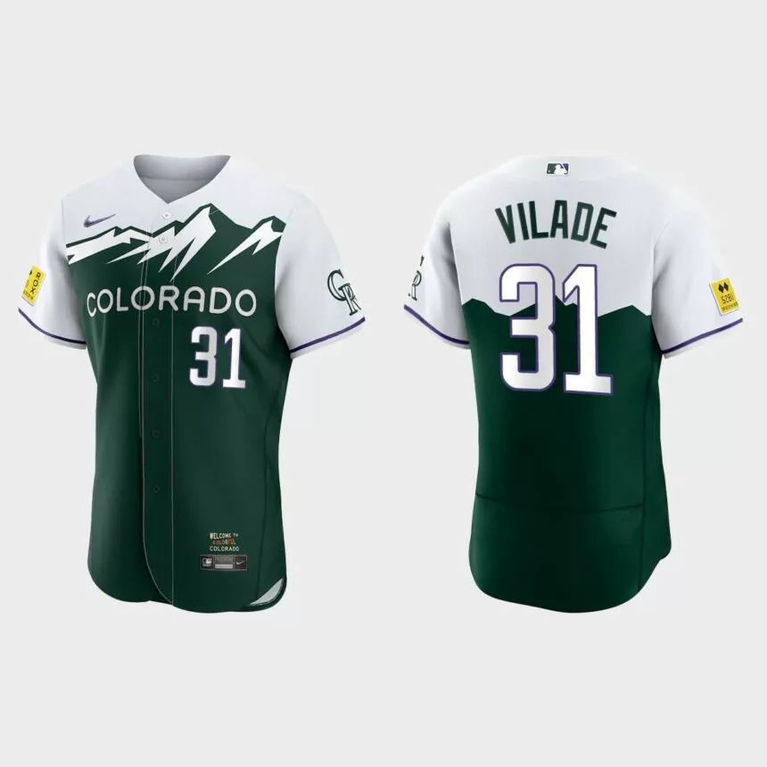 Ryan Vilade Colorado Rockies 2022 City Connect Authentic Jersey – Green