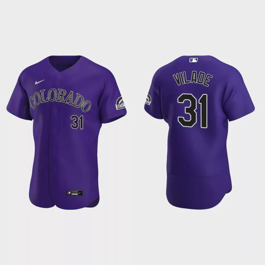 Ryan Vilade Colorado Rockies Authentic Alternate Jersey – Purple