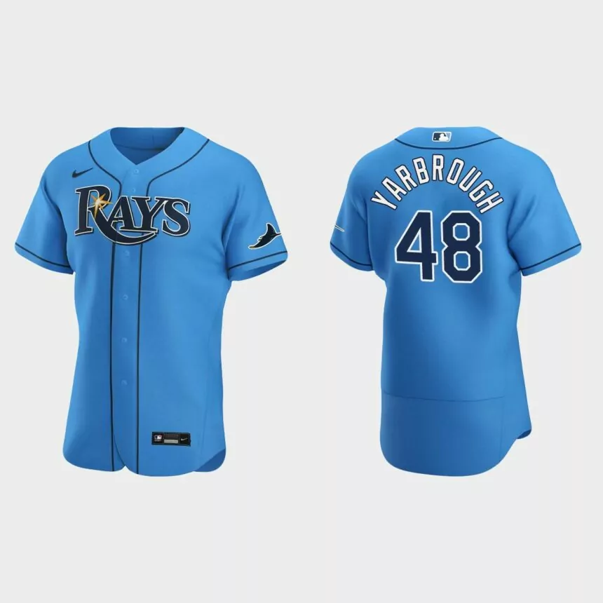 Ryan Yarbrough #48 Tampa Bay Rays Authentic Jersey – Light Blue