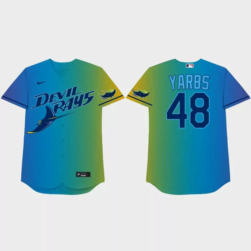 Ryan Yarbrough 2021 Players’ Weekend Yarbs Nickname Jersey – Blue