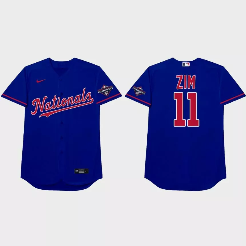 Ryan Zimmerman 2021 Players’ Weekend Zim Nickname Jersey – Royal