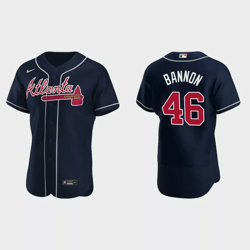 Rylan Bannon Atlanta Braves Authentic Alternate Jersey – Navy