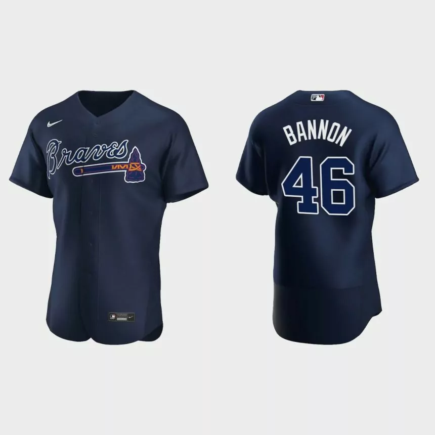 Rylan Bannon Atlanta Braves Authentic Jersey – Navy