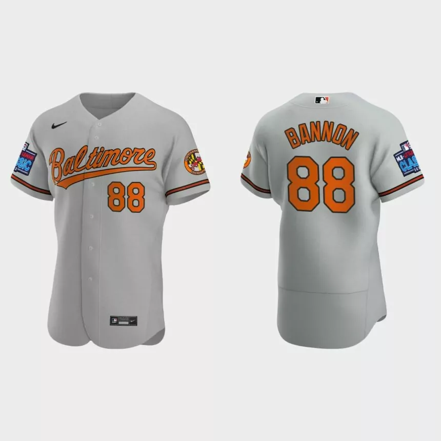 Rylan Bannon Baltimore Orioles 2022 Little League Classic Authentic Jersey – Gray