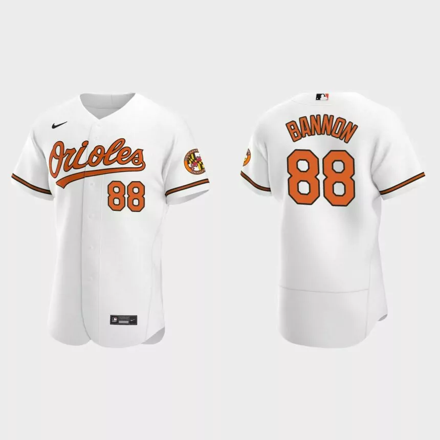 Rylan Bannon Baltimore Orioles Authentic Home Jersey – White