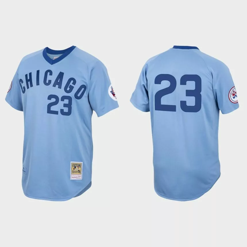 Ryne Sandberg Chicago Cubs Authentic 1976 Cooperstown Jersey – Light Blue