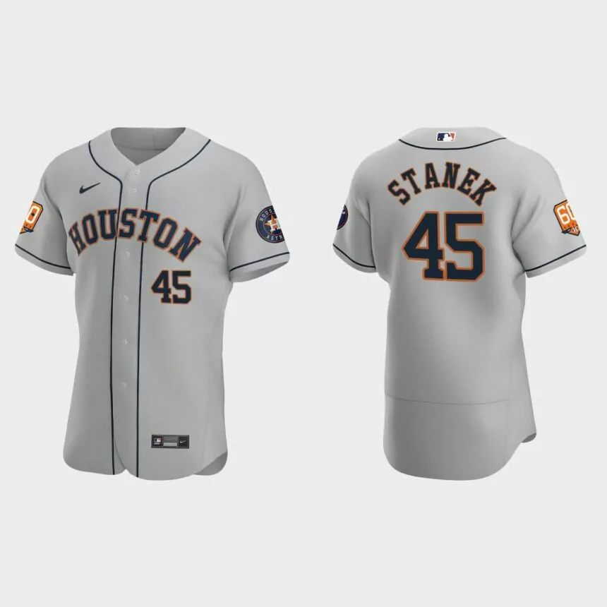 Ryne Stanek Houston Astros 60th Anniversary Authentic Jersey – Gray