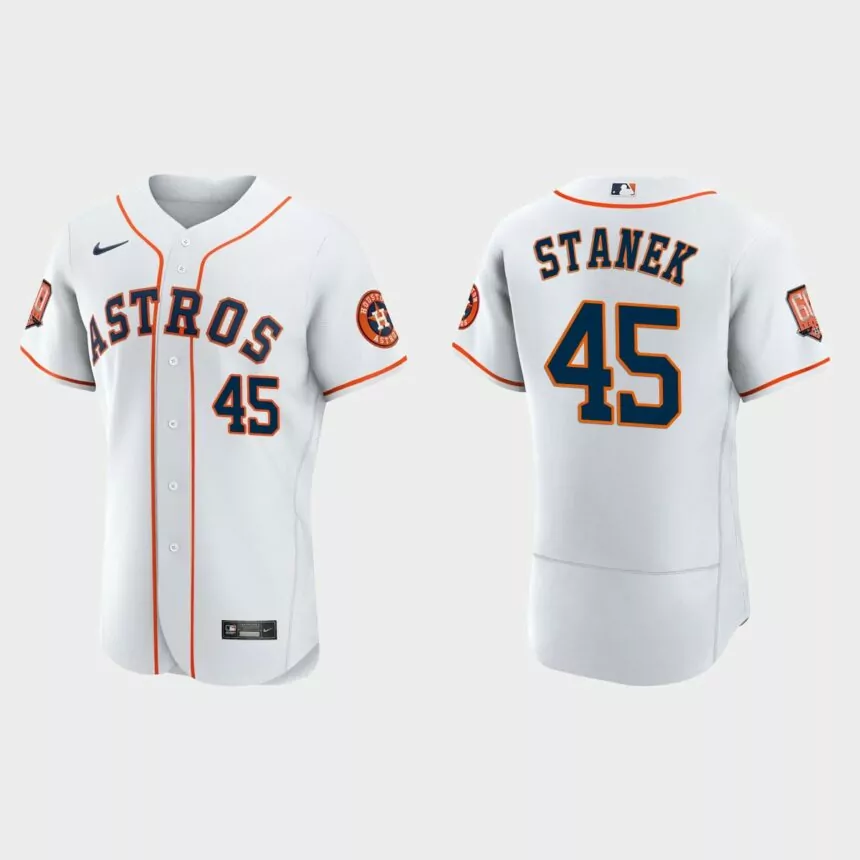 Ryne Stanek Houston Astros 60th Anniversary Authentic Jersey – White