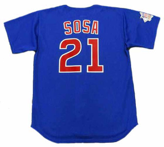 SAMMY SOSA Chicago Cubs 1998 Majestic Throwback Alternate Baseball Jersey
