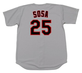 SAMMY SOSA Chicago White Sox 1990 Majestic Throwback Away Baseball Jersey