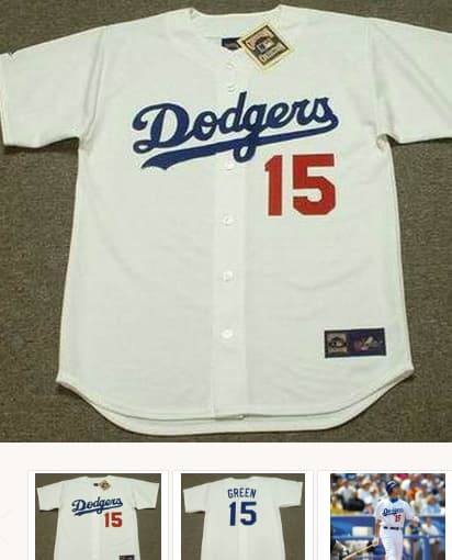 SHAWN GREEN Los Angeles Dodgers 2000 Home Majestic Throwback Baseball Jersey