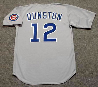 SHAWON DUNSTON Chicago Cubs 1990 Away Majestic Baseball Throwback Jersey