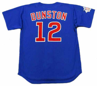 SHAWON DUNSTON Chicago Cubs 1997 Majestic Throwback Alternate Baseball Jersey