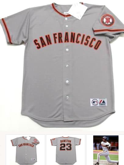 SHAWON DUNSTON San Francisco Giants 2002 Majestic Throwback Away Baseball Jersey