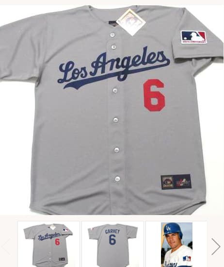 STEVE GARVEY Los Angeles Dodgers 1969 Majestic Throwback Away Baseball Jersey