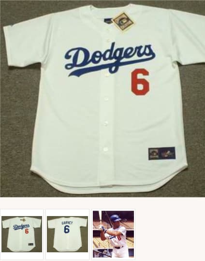 STEVE GARVEY Los Angeles Dodgers 1981 Home Majestic Baseball Throwback Jersey
