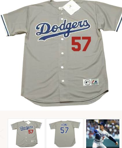 STEVE HOWE Los Angeles Dodgers 1981 Majestic Throwback Away Baseball Jersey