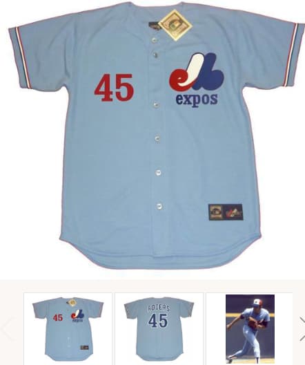 STEVE ROGERS Montreal Expos 1978 Majestic Cooperstown Away Baseball Jersey