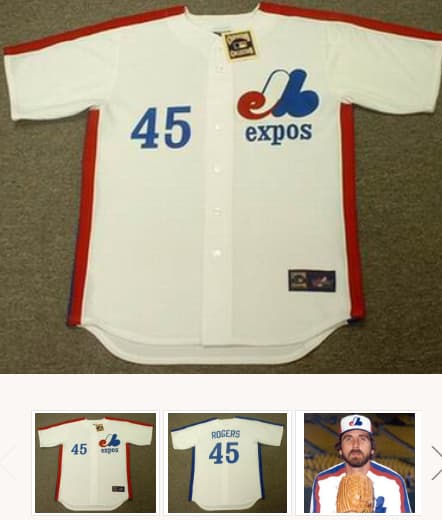 STEVE ROGERS Montreal Expos 1981 Majestic Cooperstown Throwback Home Baseball Jersey