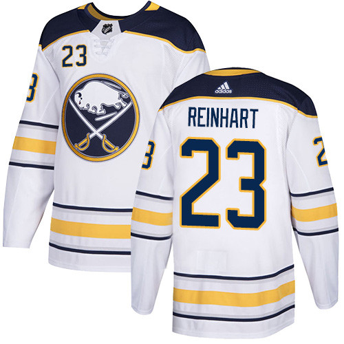 Sabres #23 Sam Reinhart White Road Authentic Stitched Hockey Jersey