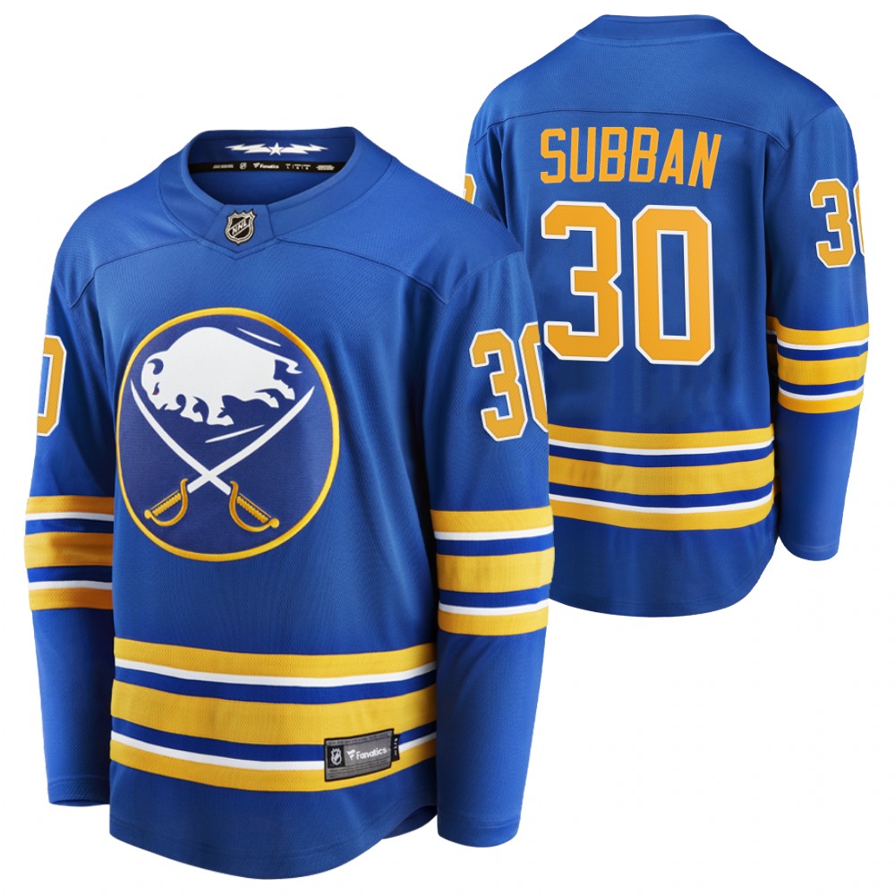 Sabres #30 Malcolm Subban Royal 2021-22 Home Jersey