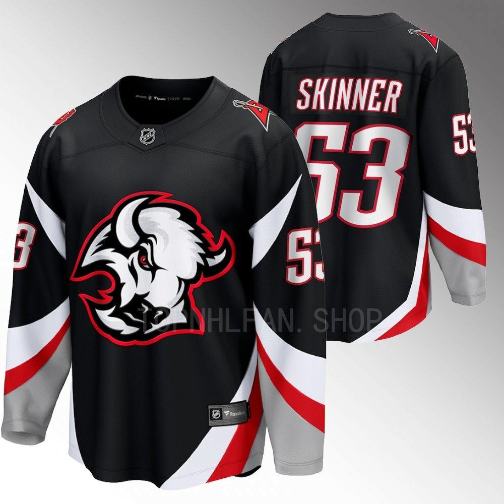 Sabres #53 Jeff Skinner Black 2022-23 Goathead Alternate Jersey
