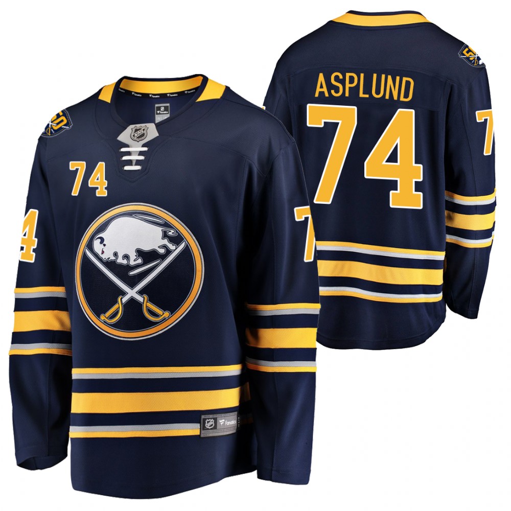 Sabres #74 Rasmus Asplund Navy 2021 Premier Jersey