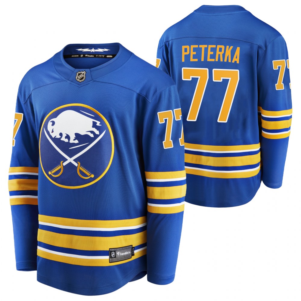 Sabres #77 John-Jason Peterka Blue Home Jersey