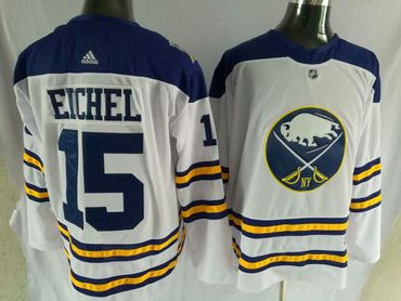 Sabres 15 Jack Eichel White Adidas Jersey