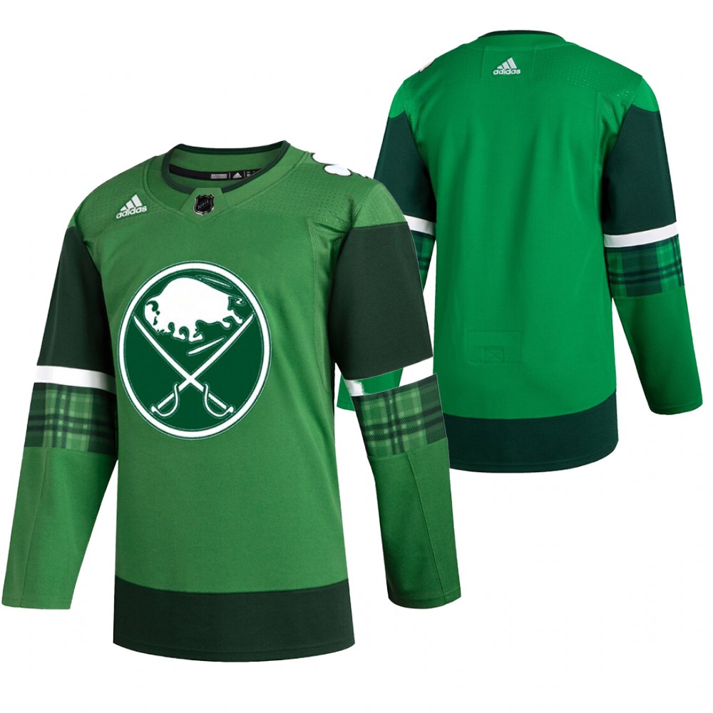 Sabres 2020 St. Patrick's Day Green # Jersey