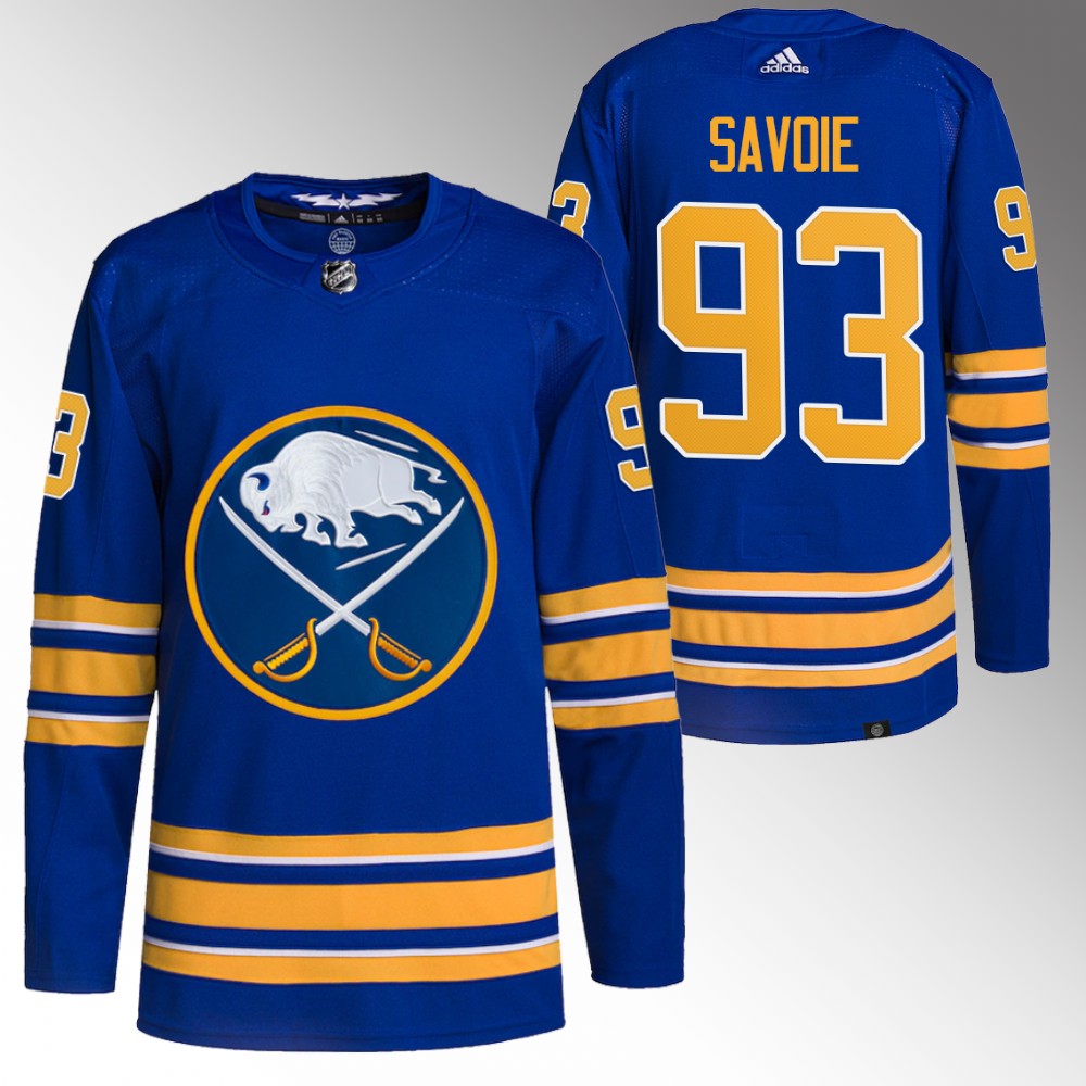 Sabres 2022 NHL Draft Matthew Savoie Royal Jersey Authentic Primegreen Home