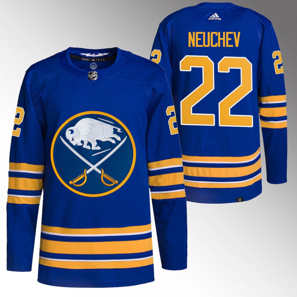 Sabres 2022 NHL Draft Viktor Neuchev Royal Jersey Authentic Primegreen Home