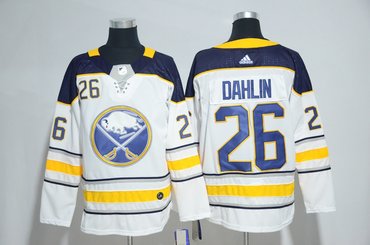 Sabres 26 Rasmus Dahlin White Adidas Jersey