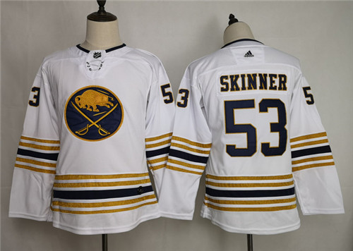 Sabres 53 Jeff Skinner White Youth 50th Anniversary Adidas Jersey