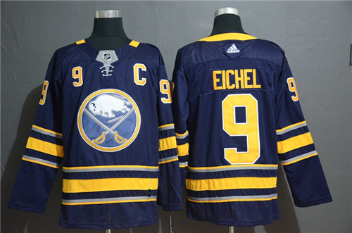 Sabres 9 Jack Eichel Navy Adidas Jersey