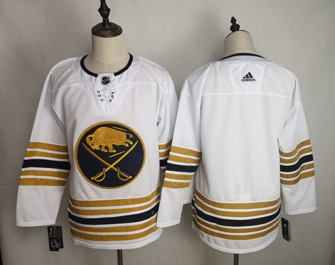 Sabres Blank White 50th Anniversary Adidas Jersey